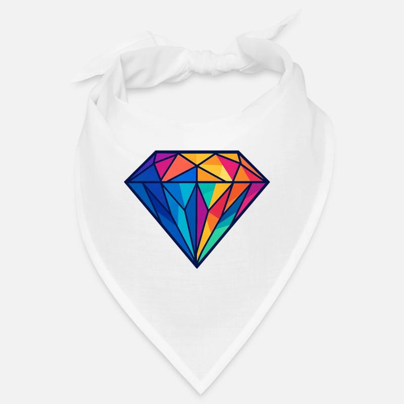 Geometrischer Diamant | Bunt / Regenbogen Design Bandana