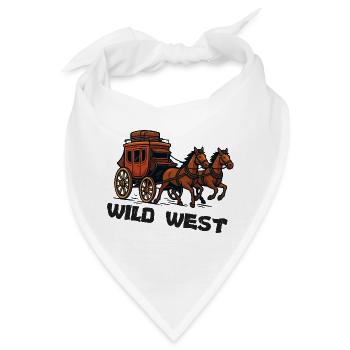 Wilde Western Kutsche - Bandana - Weiß - Vorne