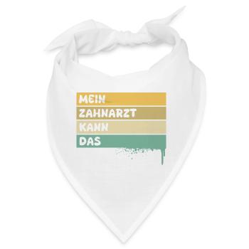 Geschenk für Zahnarzt - Bandana - Weiß - Vorne