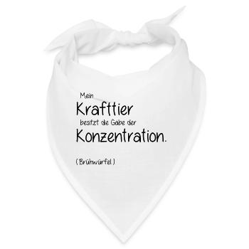 Krafttier - Bandana - Weiß - Vorne