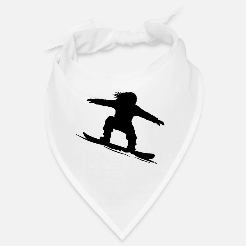 Snowboarder Silhouette - Farbe variabel Bandana