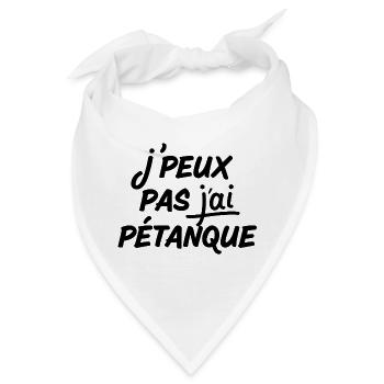 Pétanque, Pétanque-Fan, Bowler - Bandana - Weiß - Vorne