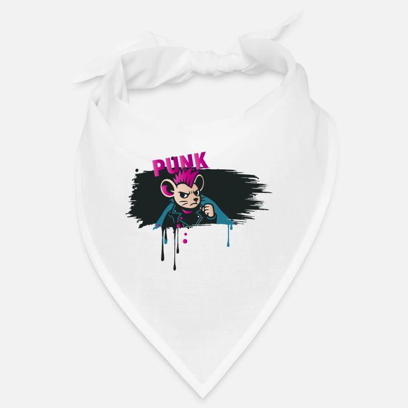 Punk Mouse with Mohawk and Leather Jacket Bandana