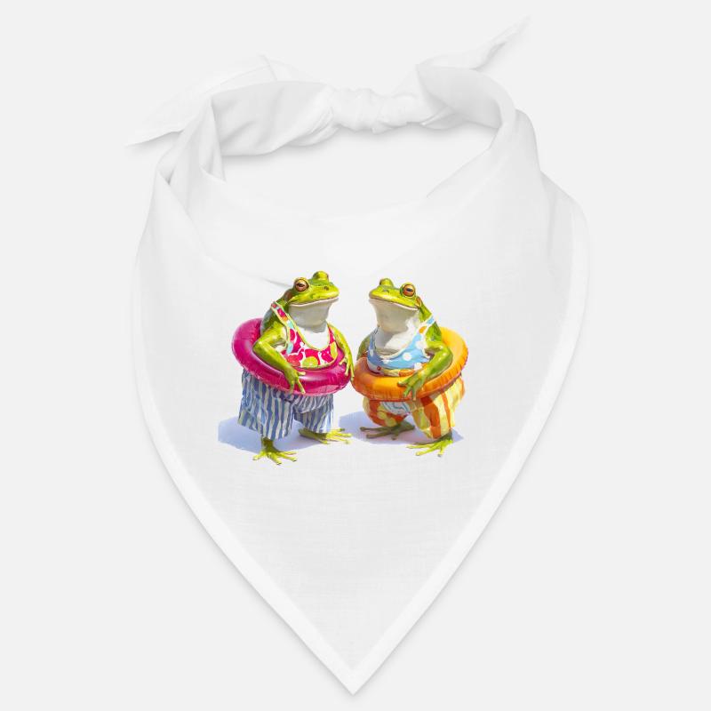 Heureux copains grenouilles en été Bandana