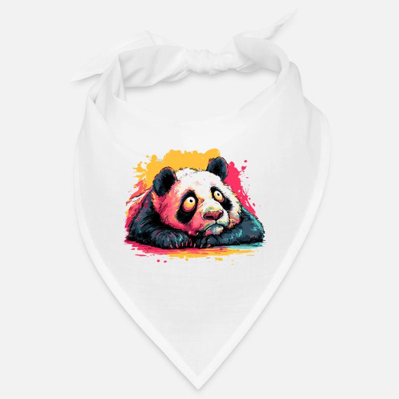 Panda Traumblick Farbspritzer Bandana