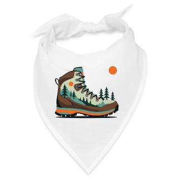 Wanderstiefel Landschaftsmotiv - Bandana - Weiß - Vorne