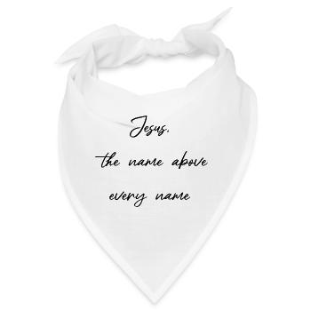 Jesus der Name über allen Namen - Christlich - Bandana - Weiß - Vorne