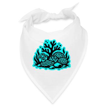 Korallenriff Ozean Korallen Symbol - Bandana - Weiß - Vorne
