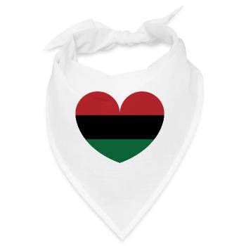 Afrikanisches Herz - Bandana - Weiß - Vorne