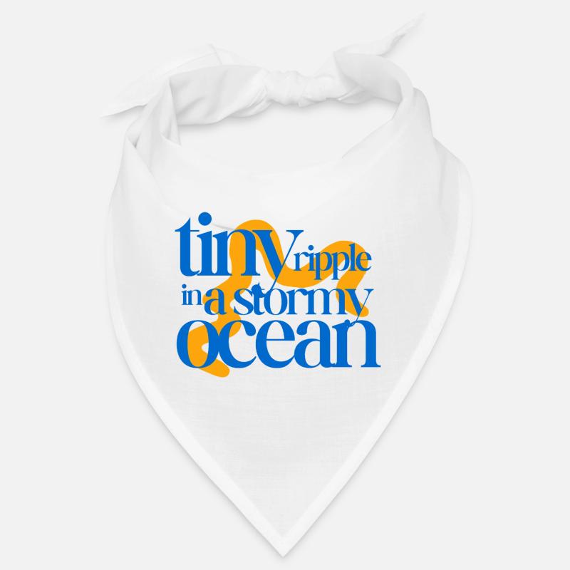 Tiny ripple in a stormy ocean (orange background) Bandana