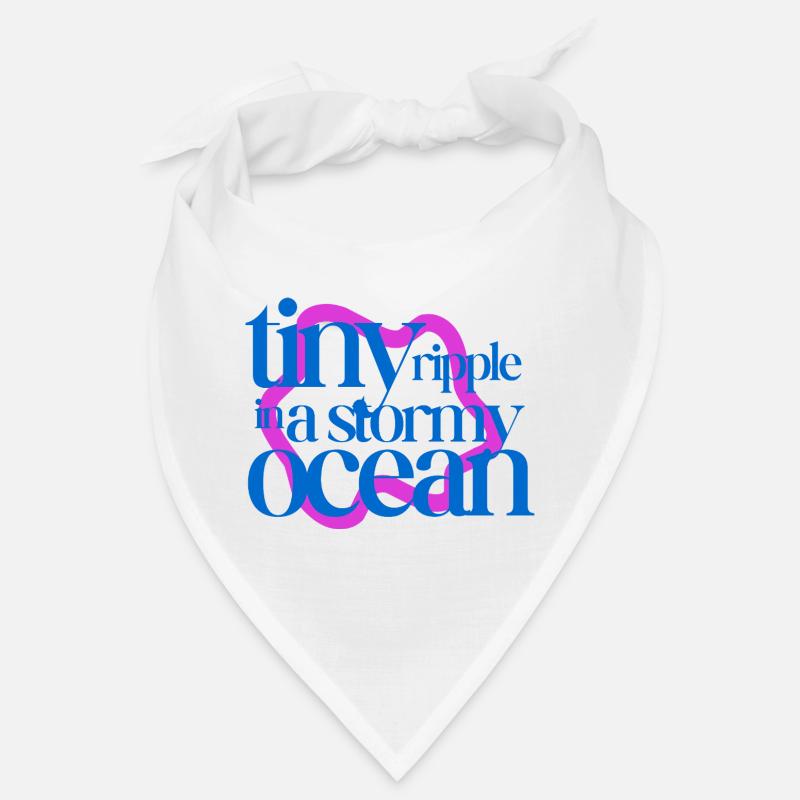 Tiny ripple in a stormy ocean (pink background) Bandana