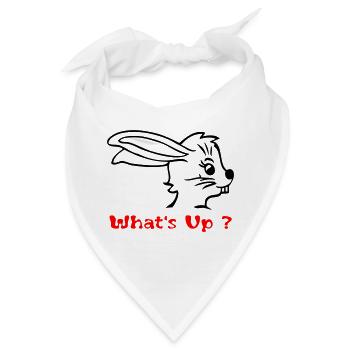 Hase im Osterstress - Bandana - Weiß - Vorne