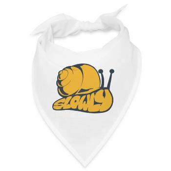 Langsam ein gezogenes Wort - Bandana - Weiß - Vorne