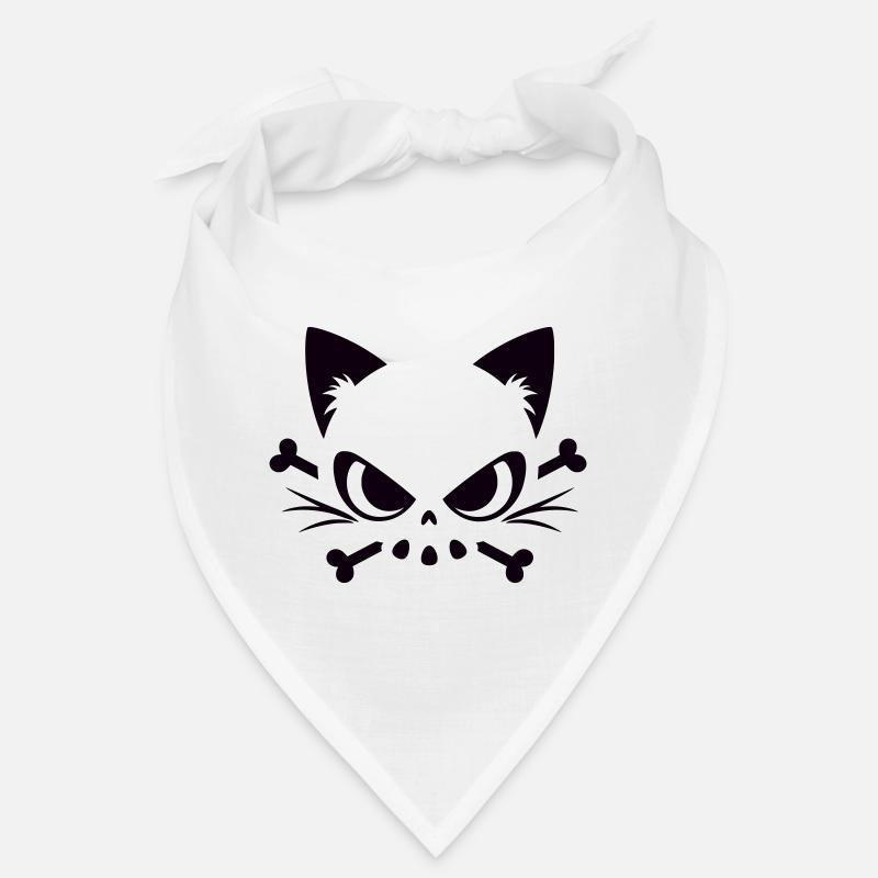 Crâne de chat | Motif minimaliste de Skull & Bones Bandana