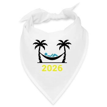 Hängematte Palmen 2026 - Bandana - Weiß - Vorne