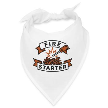 Feueranzünder, Glut, Feuerstarter - Bandana - Weiß - Vorne