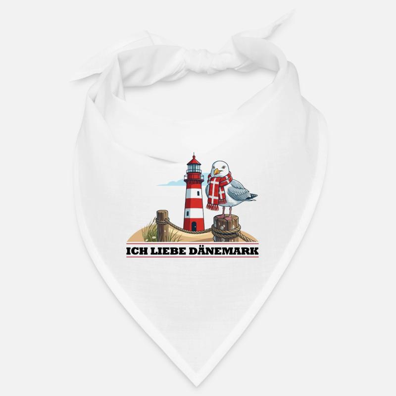 Leuchtturm Möwe mit Schal Bandana