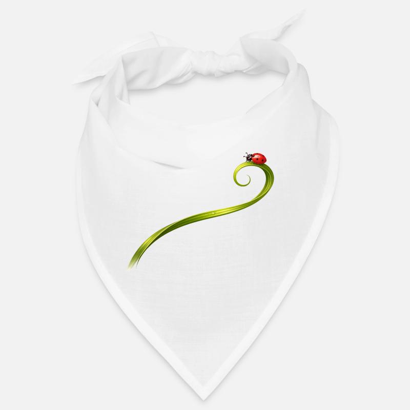 Ladybug on curved blade of grass Bandana