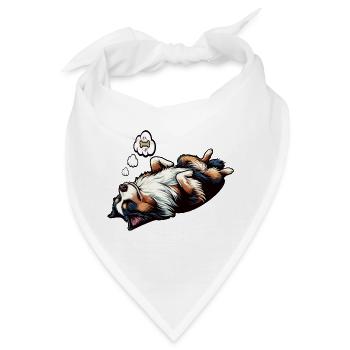 Australian Shepherd Aussie Aussiebesitzer Aussies - Bandana - Weiß - Vorne