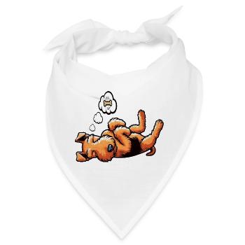Airedale Terrier Airedales Airedaleliebhaber - Bandana - Weiß - Vorne