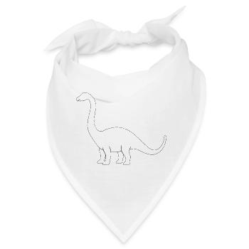 Brontosaurus - Bandana - Weiß - Vorne
