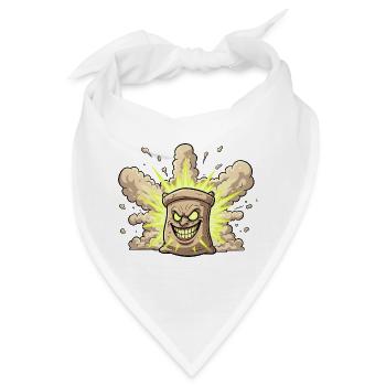 Explosiver Sack Cartoon - Bandana - Weiß - Vorne