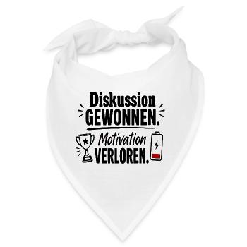  Diskussion Gewonnen Motivation Verloren Lustiger - Bandana - Weiß - Vorne