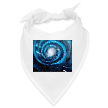Blaue Galaxie - Bandana - Weiß - Vorne