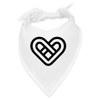 Unendliches Herz - Bandana - Weiß - Vorne
