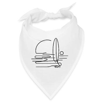 Surfen Skizze - Bandana - Weiß - Vorne
