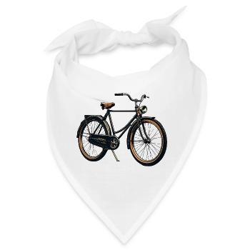 Vintage Fahrrad Retro-Illustration - Bandana - Weiß - Vorne