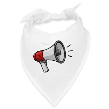 Cartoon Megaphon Icon Lautstarke Design - Bandana - Weiß - Vorne