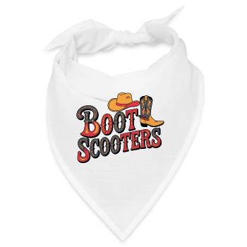 Western Vintage Boots Scooters - Bandana - Weiß - Vorne