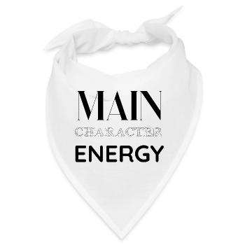 Main Character Energy Geschenkidee  - Bandana - Weiß - Vorne