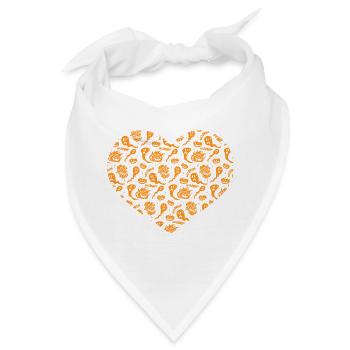 Halloween Heart with Halloween Party - Bandana - Weiß - Vorne