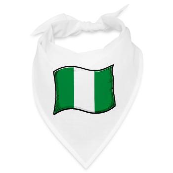 Nigeria Flag Graphic Druck - Bandana - Weiß - Vorne