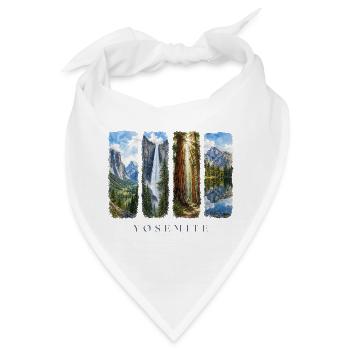Yosemite Travel – USA Nationalpark Motiv - Bandana - Weiß - Vorne