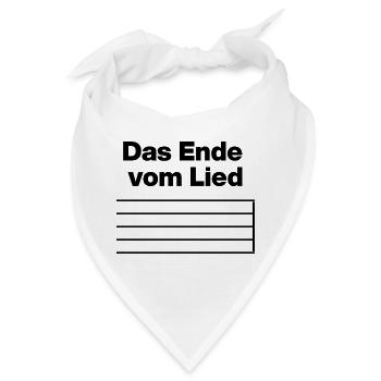DAS ENDE VOM LIED NOTENLINIEN WORTWITZ FÜR MUSIKER - Bandana - Weiß - Vorne