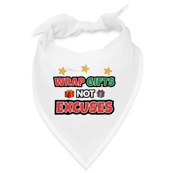 Geschenke einpacken, keine Ausreden - Bandana - Weiß - Vorne