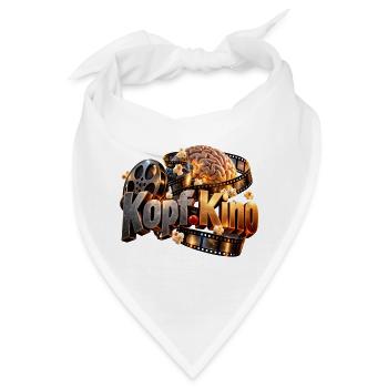 Kopf Kino Filmhirn Popcorn - Bandana - Weiß - Vorne