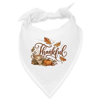 Gemütliches Herbst Cottagecore Design - Bandana - Weiß - Vorne