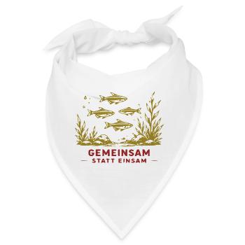 Gemeinsam statt Einsam Unterwasserwelt - Bandana - Weiß - Vorne