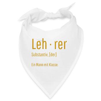Lehrer Substantiv Definition Schule Geschenk - Bandana - Weiß - Vorne