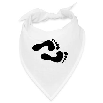 Füße - Bandana - Weiß - Vorne