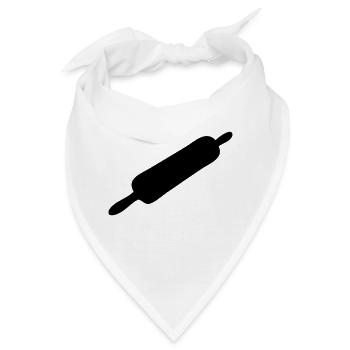 Bäcker Nudelholz - Bandana - Weiß - Vorne