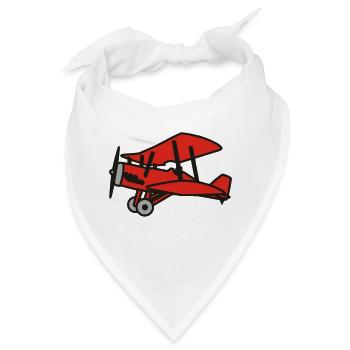 airplane / flugzeug - Bandana - Weiß - Vorne