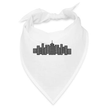 Stadt Skyline Hochhäuser - Bandana - Weiß - Vorne