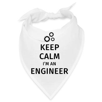 Keep Calm I'm an Engineer - Bandana - Weiß - Vorne