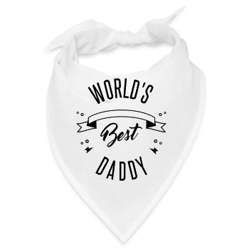 WORLD'S BEST DADDY - Bandana - Weiß - Vorne