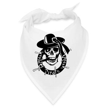 Breizh Piratenkopf des Todeskranichschädels - Bandana - Weiß - Vorne